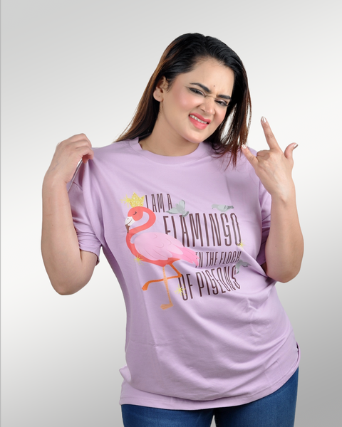 I Am A Flamingo In The Flock Of Pigeons Oversized Tshirt
