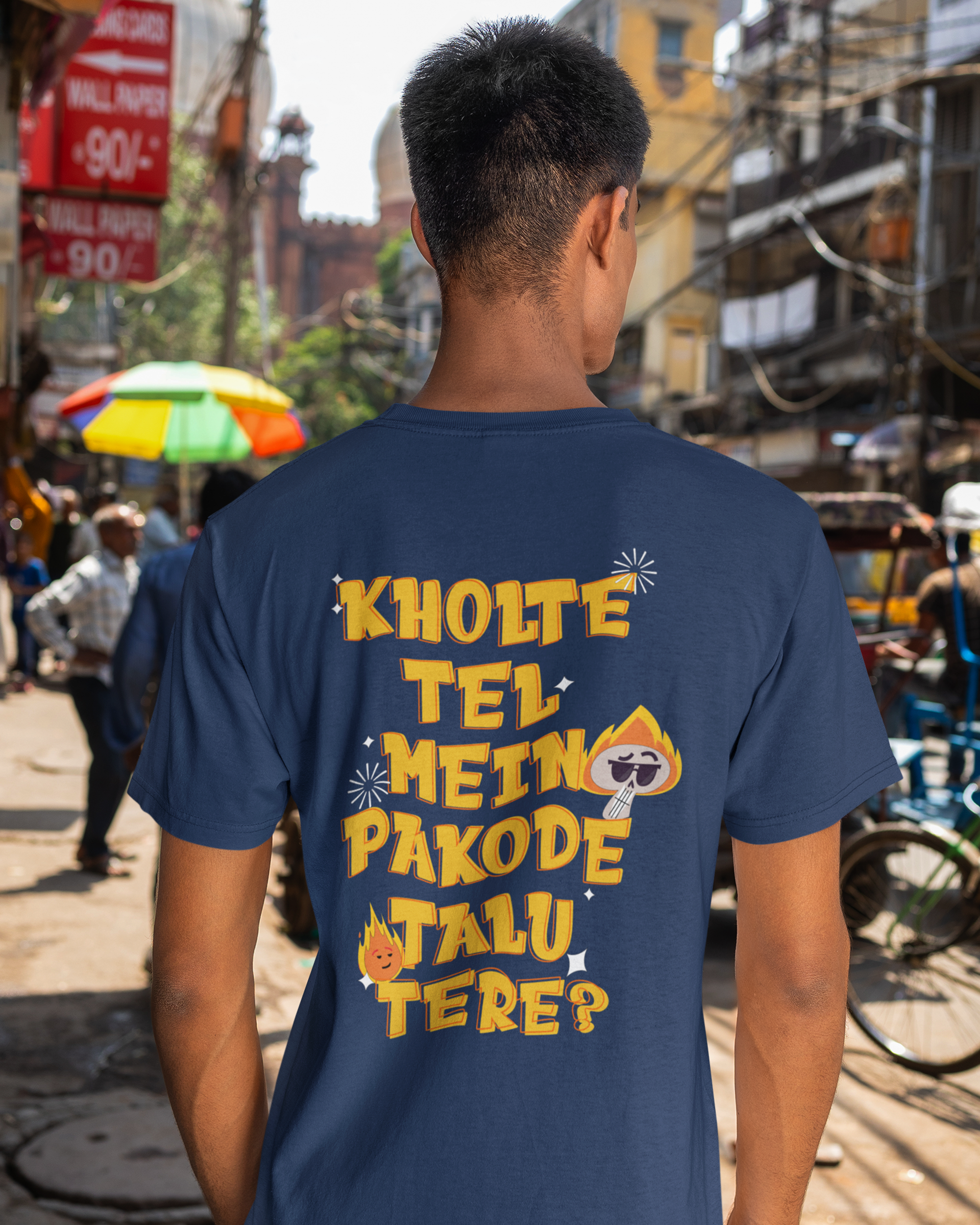 Kholte Tel Mein Pakode Talu Tere Tshirt