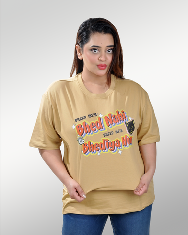 Bheed Mein Bhed Nahi Bheed Mein Bhediya Hun Oversized Tshirt