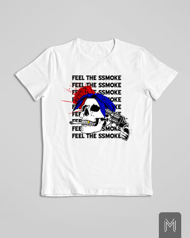 Feel The Ssmoke Skull Tshirt