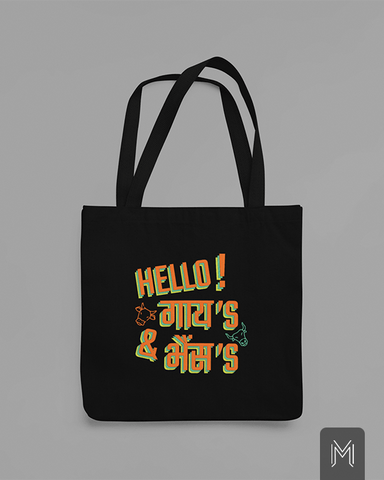 Hello! Guy's & Bhains Tote Bag