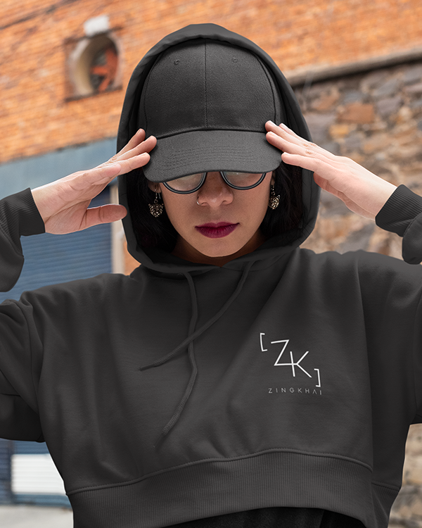 ZK Logo Cropped Hoodie