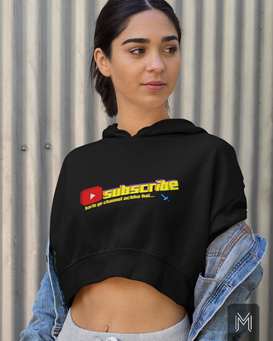 Subscribe Karlo Cropped Hoodie