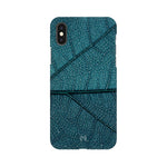 Apple iPhone Xs Blue Leaf Design