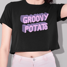 Groovy Potato Text Crop Top