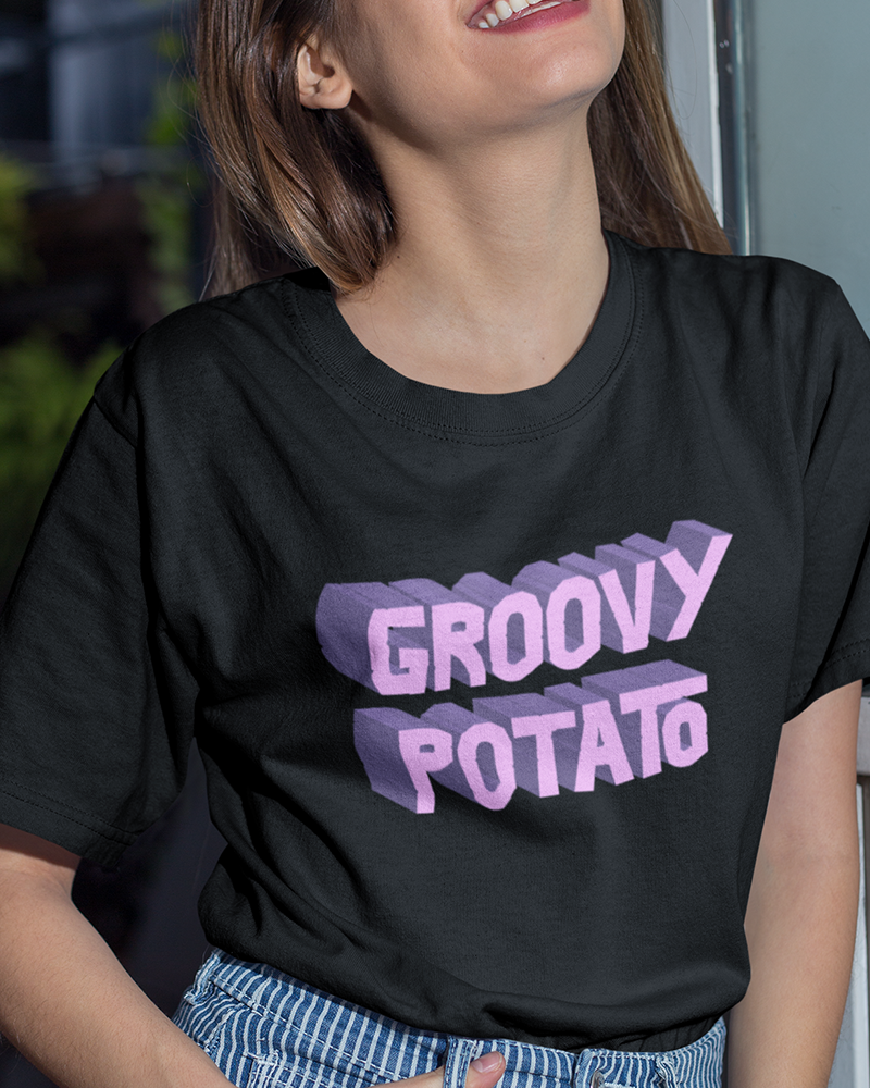 Groovy Potato Text Tshirt