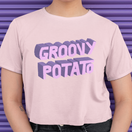 Groovy Potato Text Crop Top