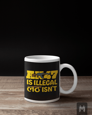 AK47 Is Illegal Lath Isn't Mug