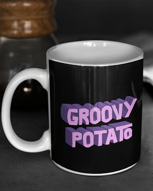 Groovy Potato Text Mug
